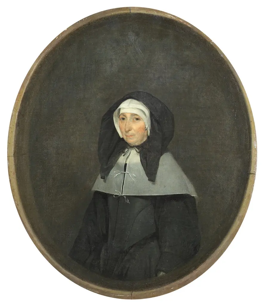 Portrait of Gertruida Assink (1602-1679), wife of the mayor of Deventer, by Gerard ter Borch