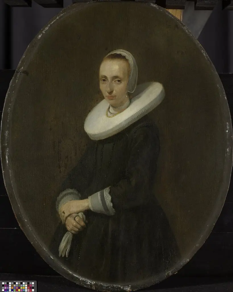 Portrait of Johanna Bardoel (d after 1667), wife of Gerard van der Schalcke, by Gerard ter Borch