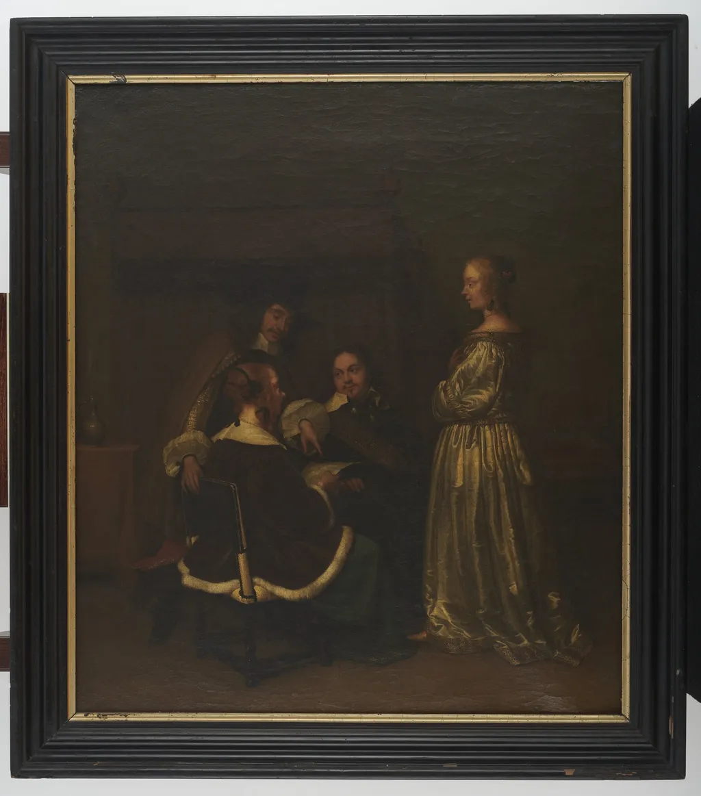 Reading a letter, by Gerard ter Borch, oil, 1659