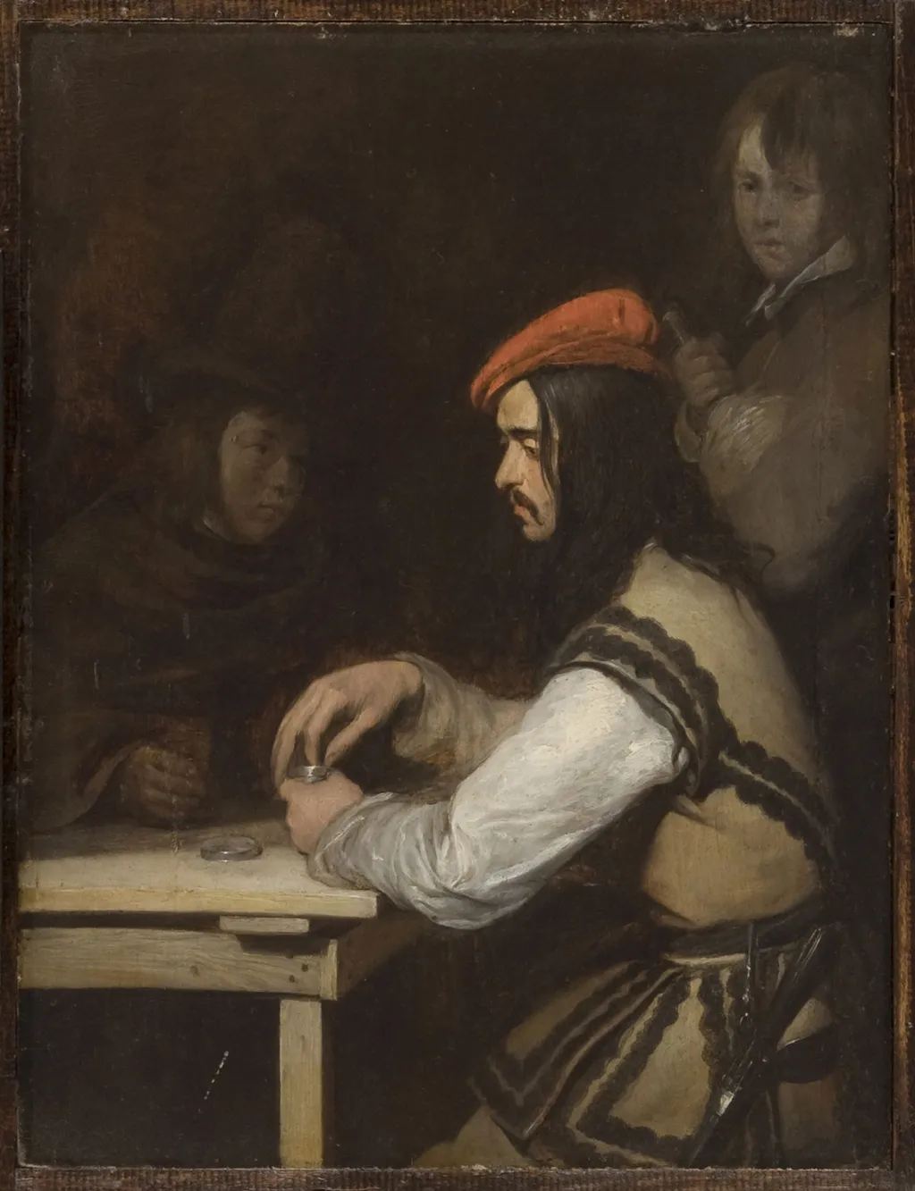 Scene in an Inn, by Gerard ter Borch, oil, 1670