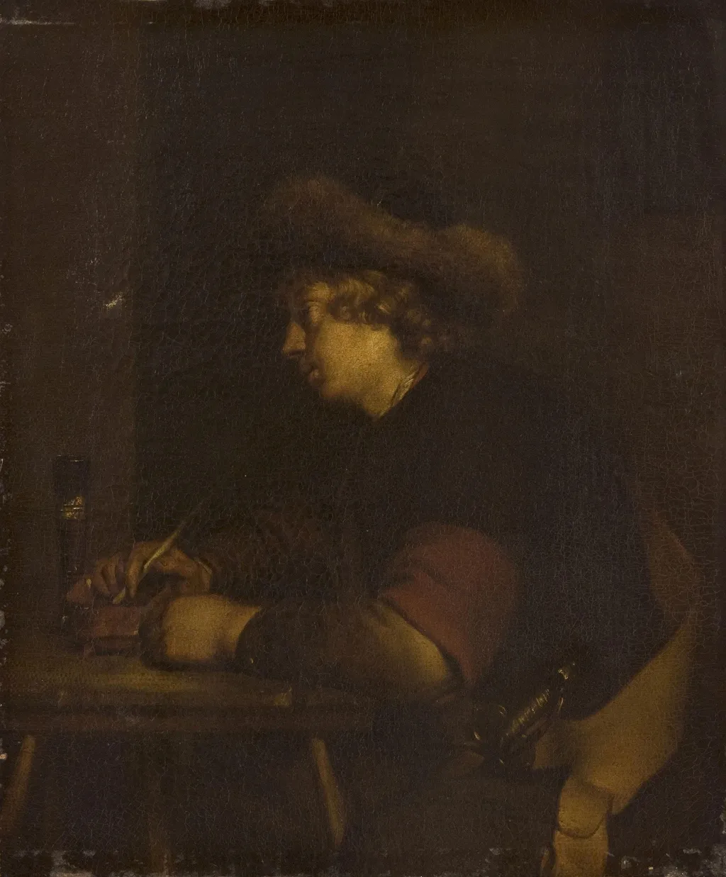 Smoker, by Gerard ter Borch, oil, 1659