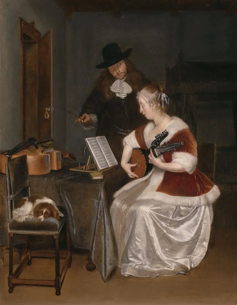 The Music Lesson, by Gerard ter Borch, 1670