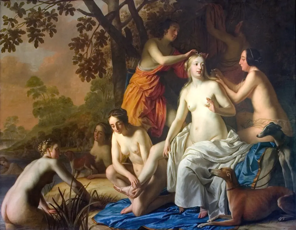 Diana with her Nymphs, by Gerard van Honthorst