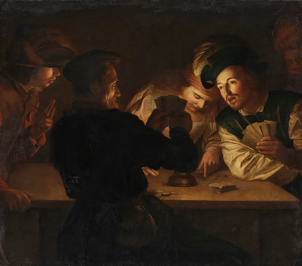 Die Falschspieler (Werkstatt), by Gerard van Honthorst