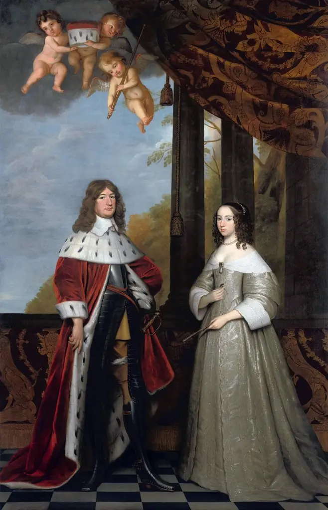 Friedrich Wilhelm (1620-88), Elector of Brandenburg, and his wife Louise Henriette (1627-67), Countess of Orange-Nassau, by Gerard van Honthorst