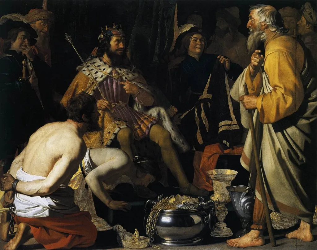 Solon and Croesus, by Gerard van Honthorst, oil, 1624