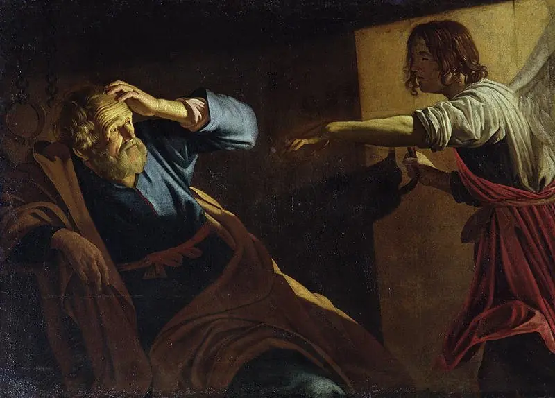 St. Peter's release from prison by the angel, by Gerard van Honthorst
