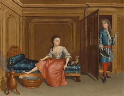 Lady Undressing for a Bath, by Gerardus Duyckinck
