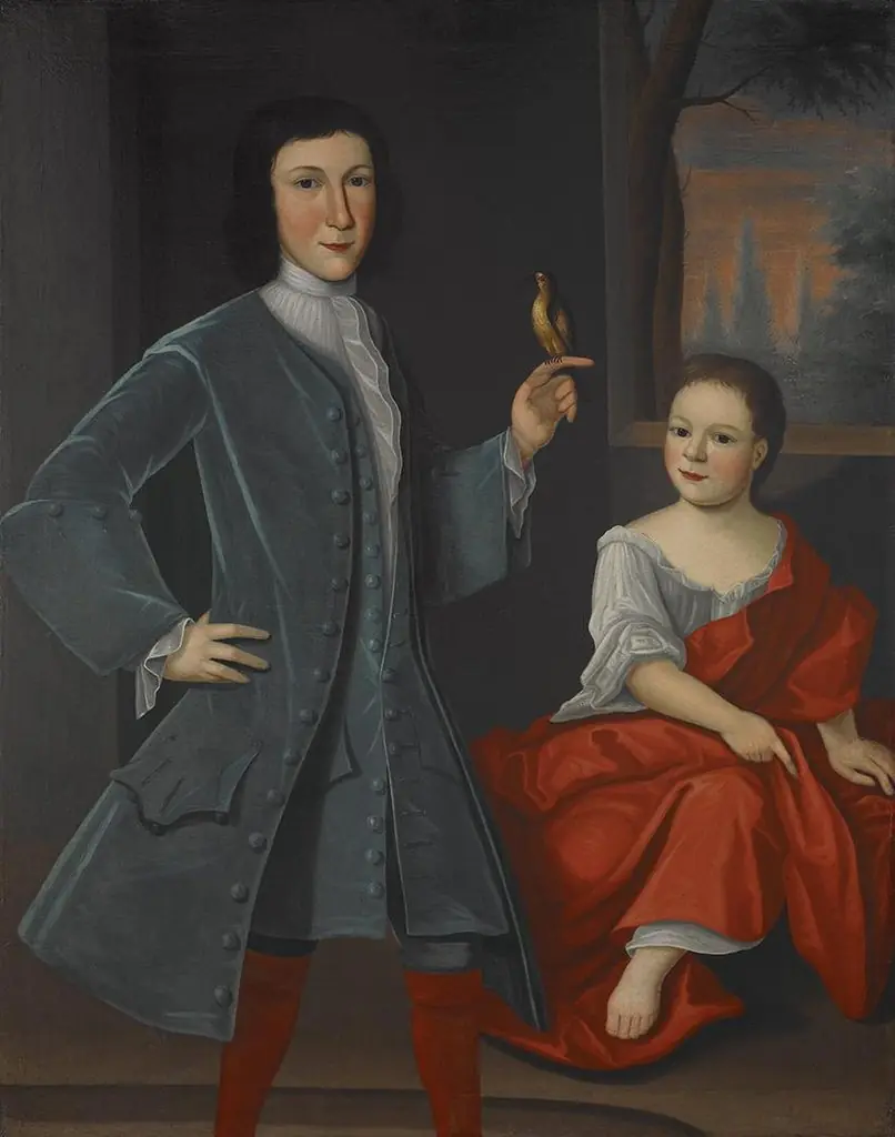 Franks Children with Bird, by Gerardus Duyckinck I