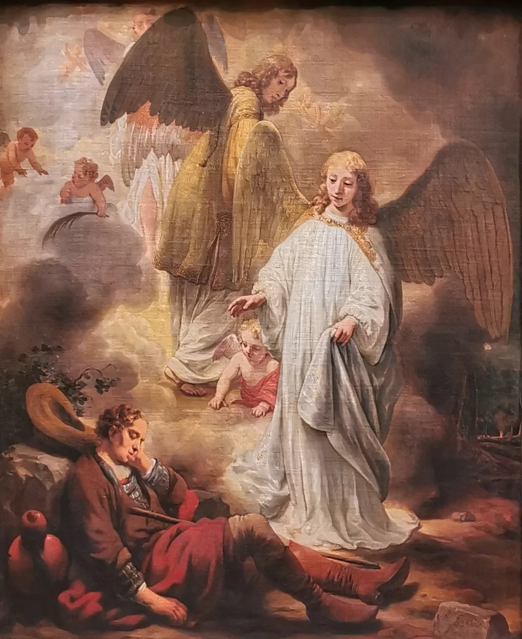Jakobs Traum von der Himmelsleiter, by Gerbrand van den Eeckhout, oil, 1669
