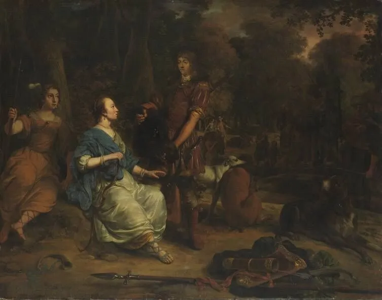 Meleager und Atalante, by Gerbrand van den Eeckhout, unspecified, 1671