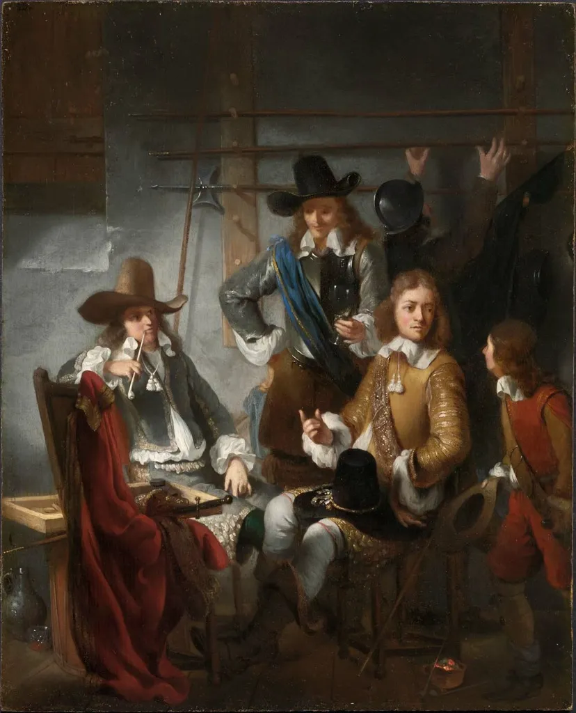 Soldiers in a Guardroom, by Gerbrand van den Eeckhout, unspecified, 1657