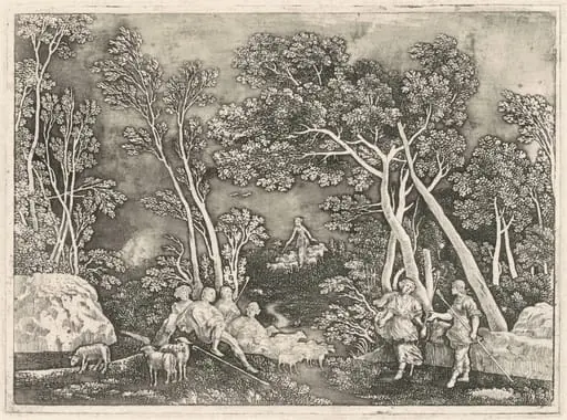Nymphs in a Landscape, by Gerhard Janssen