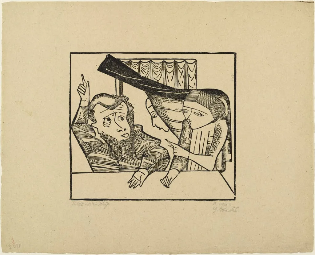 Untitled, by Gerhard Marcks, ink, 1923