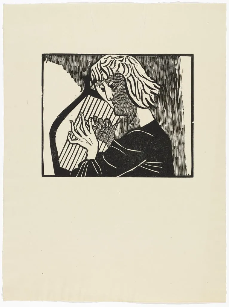 Untitled, by Gerhard Marcks, ink, 1947