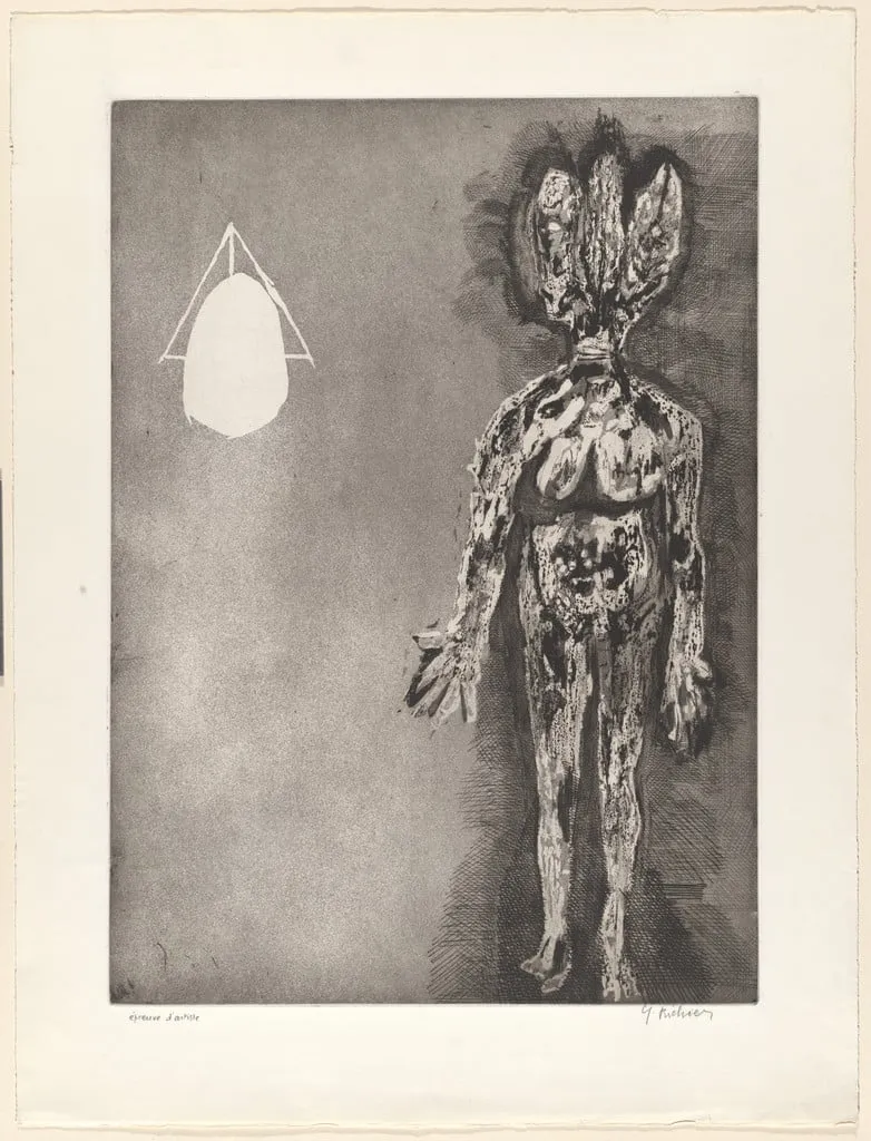 Untitled, by Germaine Richier, ink, 1954
