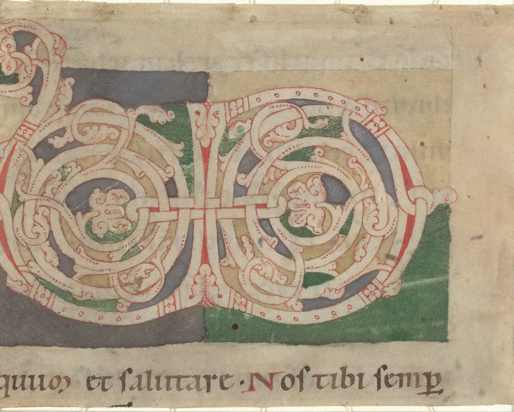 Initials V and D, by German 12th Century, 1101