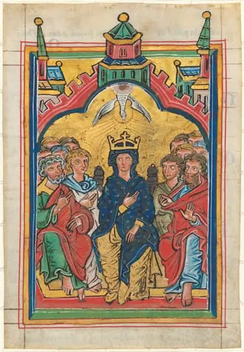 Pentecost, by German 13th Century