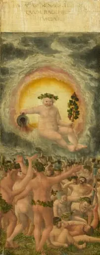 The Rule of Bacchus [left panel], by German 15th/16th Century
