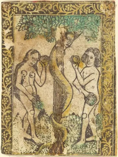 Adam and Eve, by German 15th Century