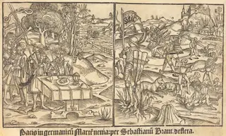 Allegory of War and Peace, by German 15th Century, 1499