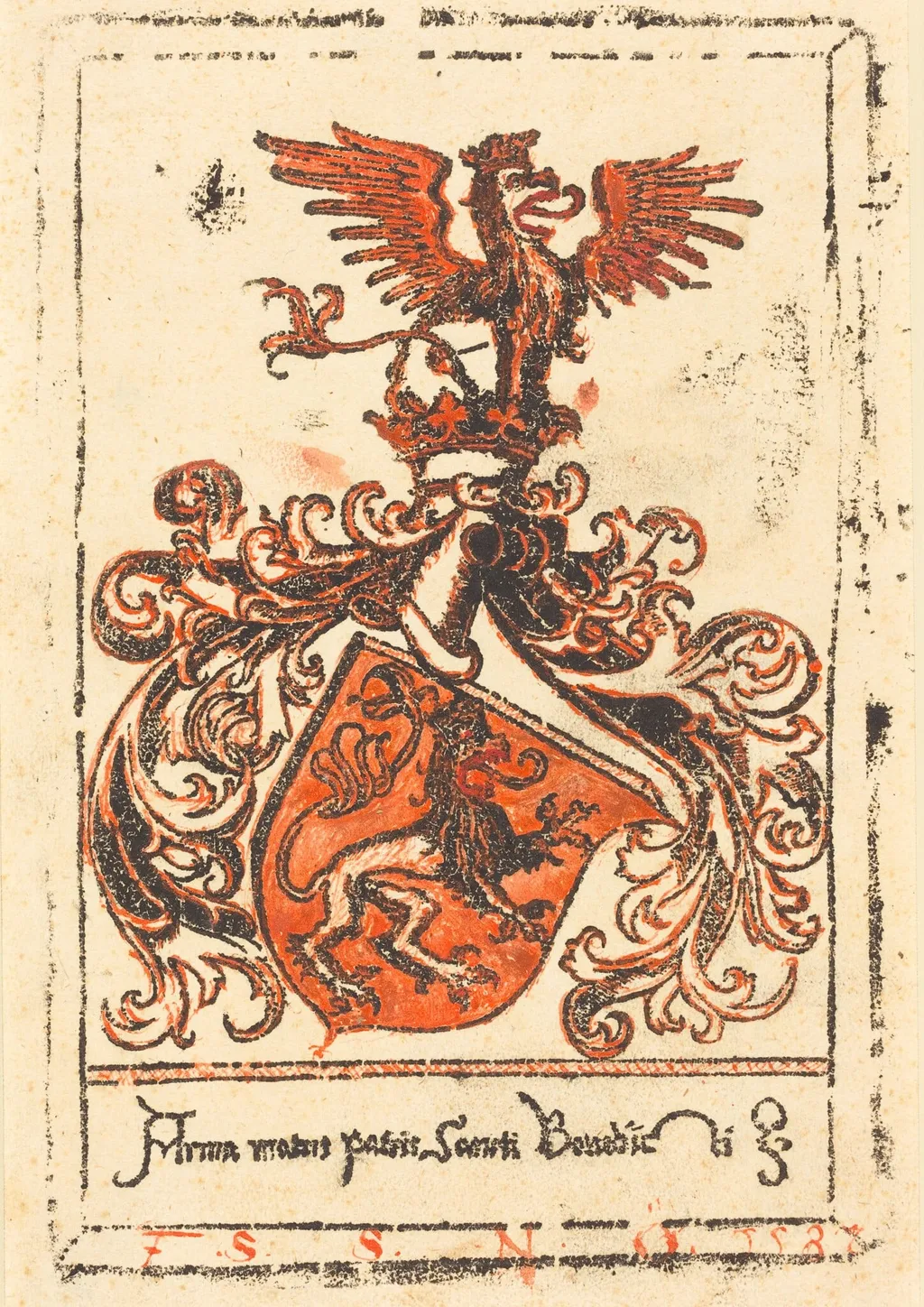 Bookplate of the Abbey of Ottobeuren, by German 15th Century, ink, 1500