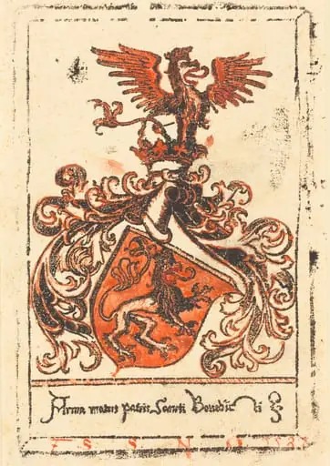 Bookplate of the Abbey of Ottobeuren, by German 15th Century