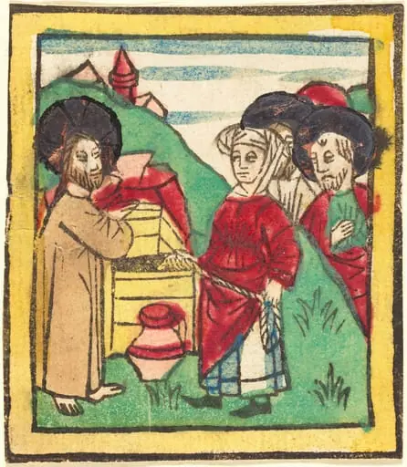 Christ and the Woman of Samaria, by German 15th Century