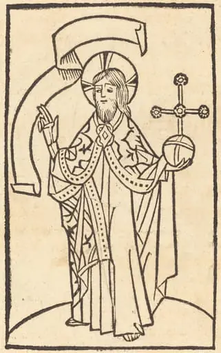 Christ as Salvator Mundi, by German 15th Century