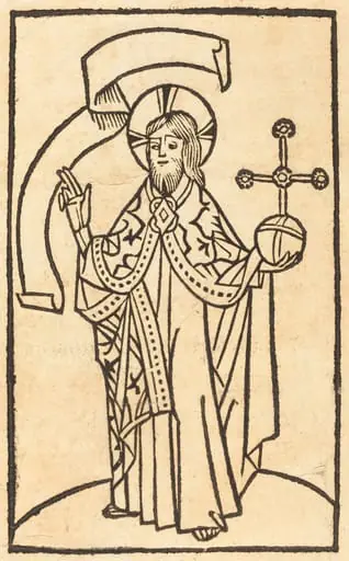 Christ as Salvator Mundi, by German 15th Century