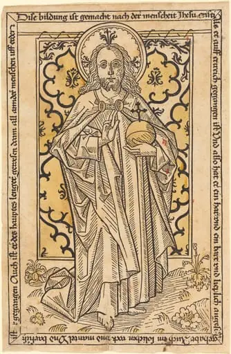 Christ as Salvator Mundi, by German 15th Century
