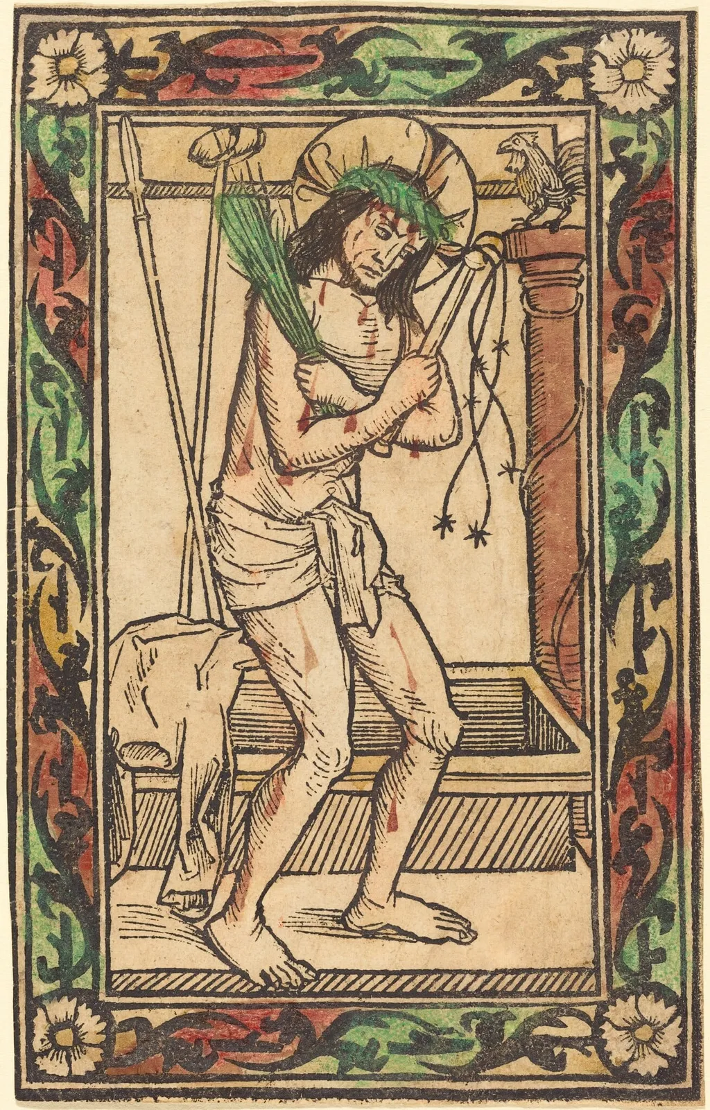 Christ as the Man of Sorrows, by German 15th Century, ink, 1490
