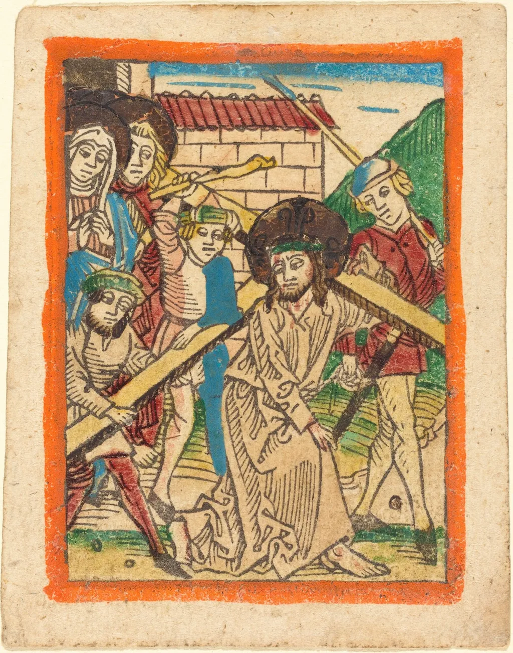 Christ Carrying the Cross, by German 15th Century, ink, 1470