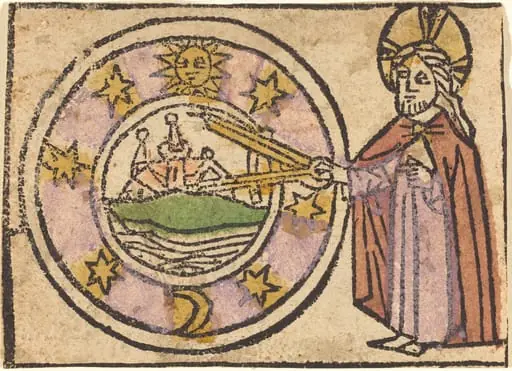 Christ Measuring the Globe, by German 15th Century