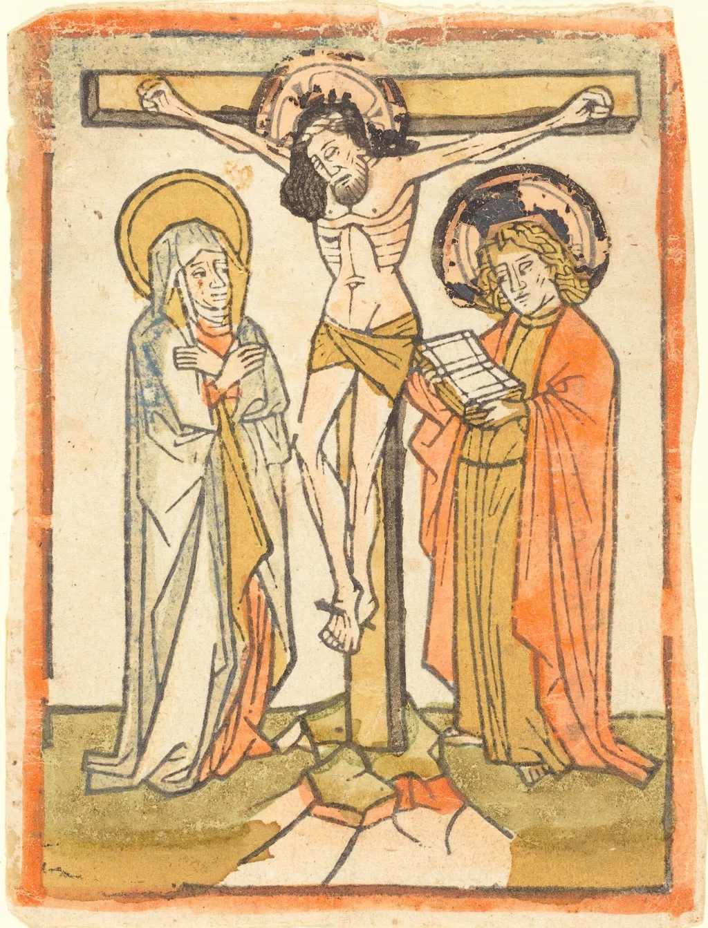 Christ on the Cross, by German 15th Century, ink, 1460