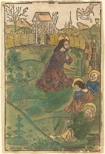 Christ on the Mount of Olives, by German 15th Century