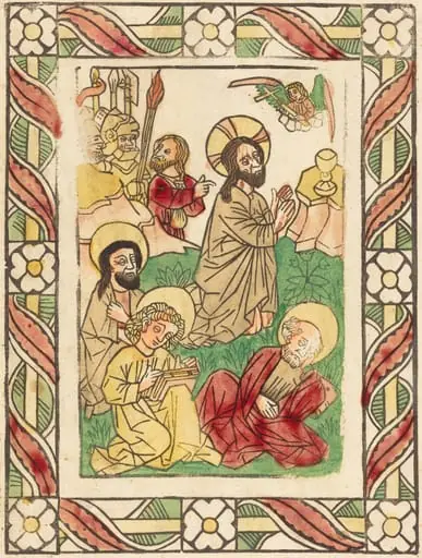 Christ on the Mount of Olives, by German 15th Century