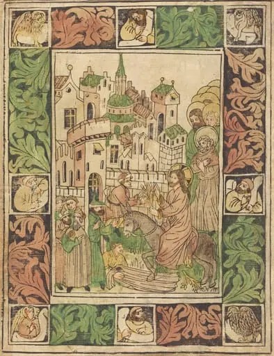 Christ's Entry into Jerusalem, by German 15th Century