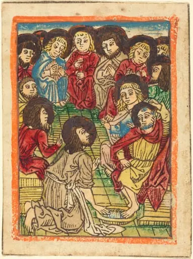 Christ Washing the Apostles' Feet, by German 15th Century