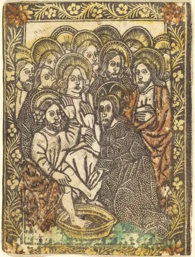 Christ Washing the Feet of the Apostles, by German 15th Century