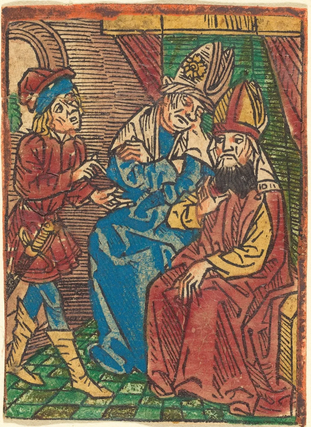 Council of High Priests, by German 15th Century, ink, 1490