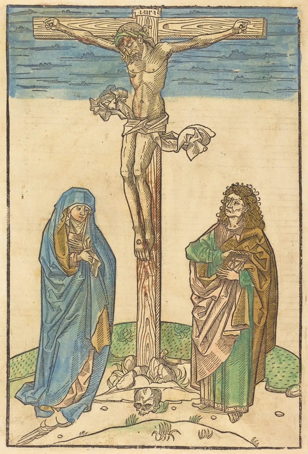 Crucifixion, by German 15th Century, ink, 1483
