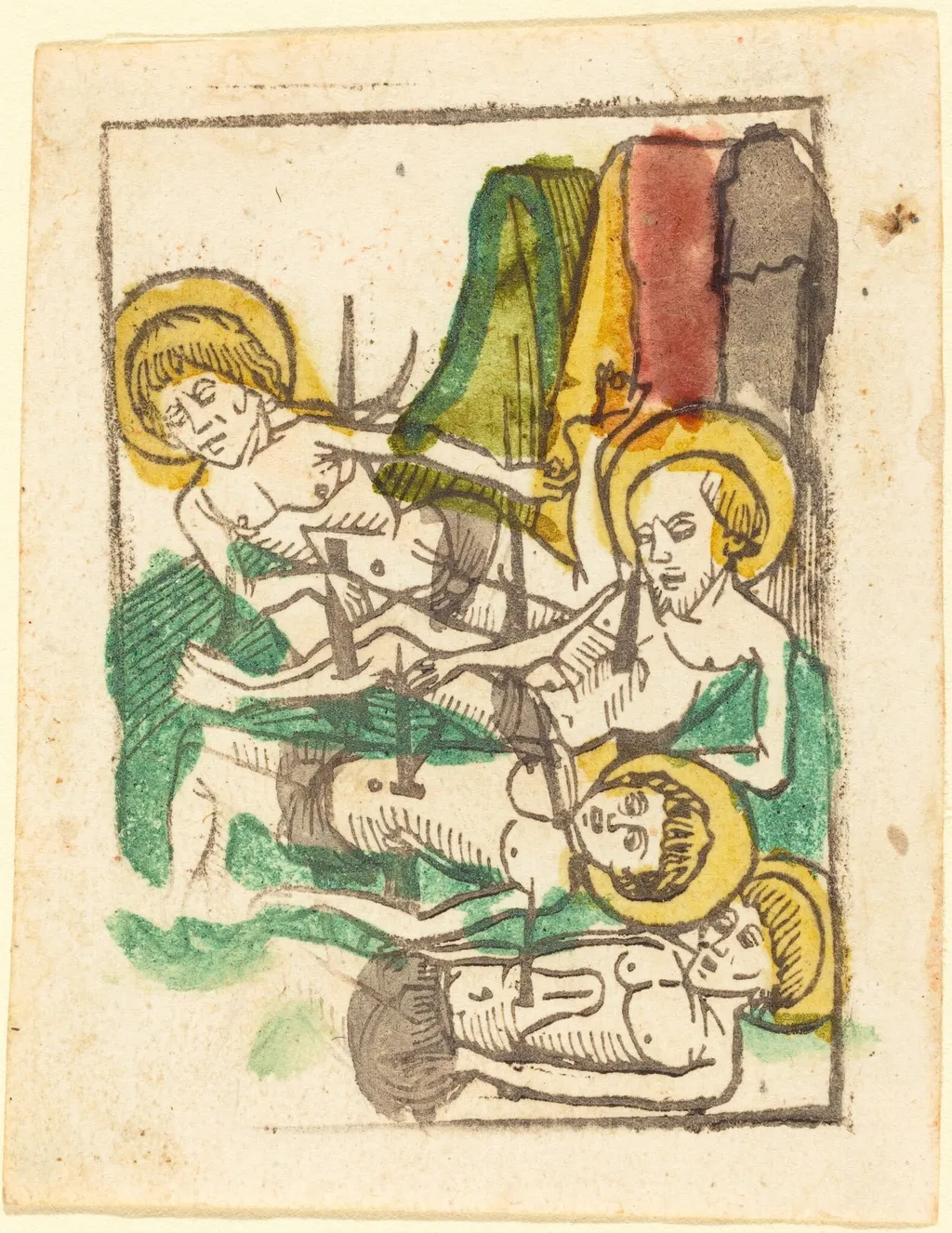 Four Martyrs - Saint Acacius, by German 15th Century, ink, 1480