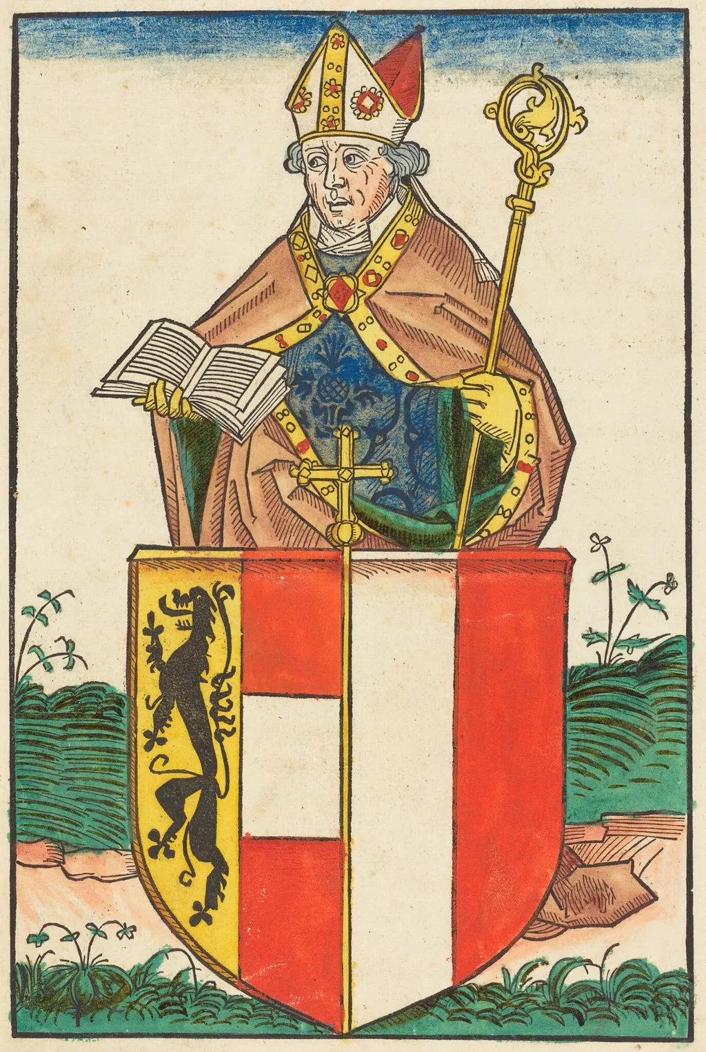 Friedrich Count of Schaumberg - Bishop of Salzburg, by German 15th Century, ink, 1490