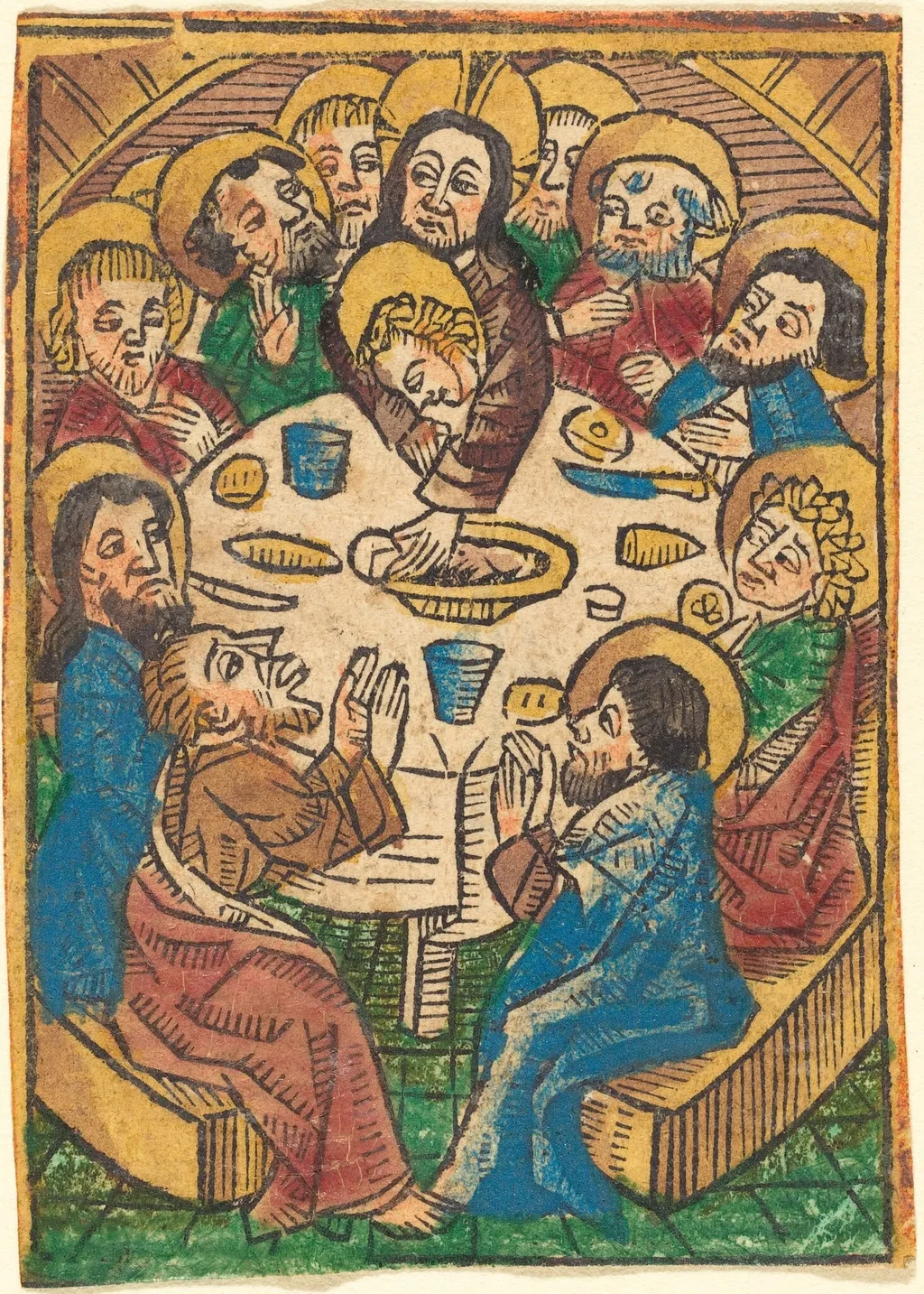 Last Supper, by German 15th Century, ink, 1490