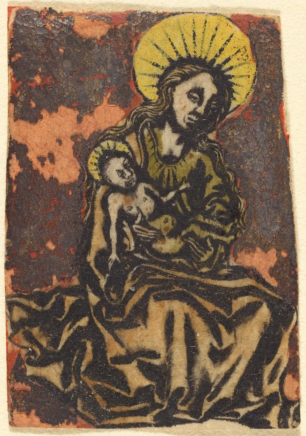 Madonna and Child, by German 15th Century, ink, 1480
