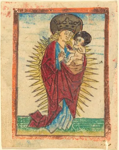 Madonna and Child in a Glory, by German 15th Century