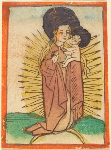 Madonna and Child in a Glory Standing on a Crescent Moon, by German 15th Century