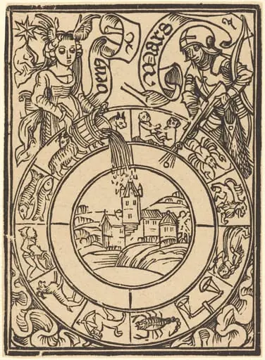 Mars and Venus, by German 15th Century