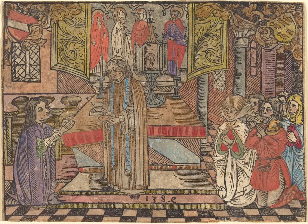 Miracle at Seefeld, by German 15th Century, ink, 1484